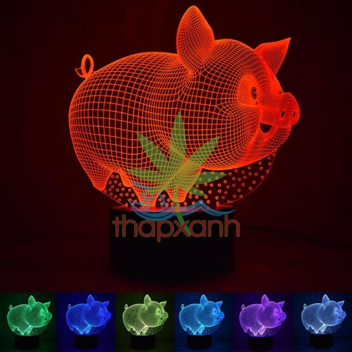 รูปภาพของ Đèn ngủ, đèn trang trí Led 3D, Đèn ngủ 7 màu