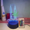 Ảnh của Đèn ngủ, Đèn trang trí Led 3D GO-008, Đèn ngủ 16 màu mini có điều khiển