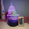 Ảnh của Đèn ngủ, Đèn trang trí Led 3D GO-008, Đèn ngủ 16 màu mini có điều khiển