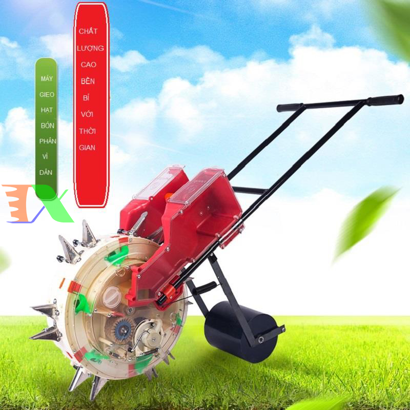 Máy gieo hạt tự động, bánh lăn (12 răng, rộng 14cm)