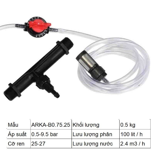 รูปภาพของ Bộ châm phân Venturi G3/4 Ren 27 (3/4 inch), Thiết bị châm bón phân tự động