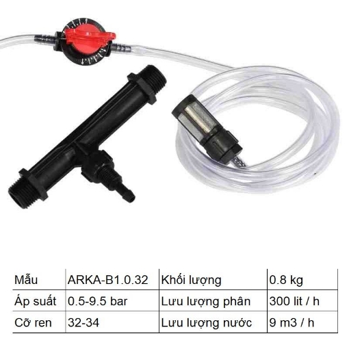 Ảnh của Bộ châm phân Venturi G1 Ren 34 (1 inch), Thiết bị châm bón phân tự động