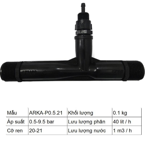 Ảnh của Thiết bị châm phân Venturi 21mm (1/2 inch)