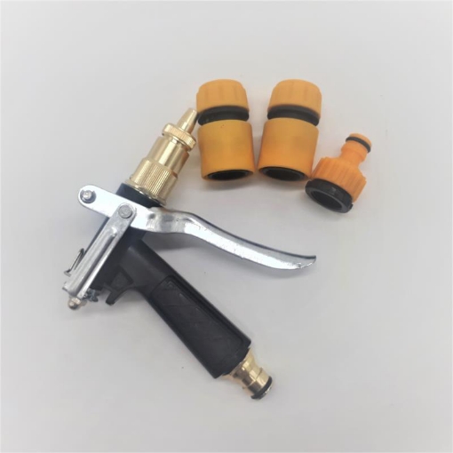 Picture of Bộ phụ kiện tưới cây, Rửa xe 4 món VPN-4004, Bộ vòi tưới cây súng đồng 5 trong 1