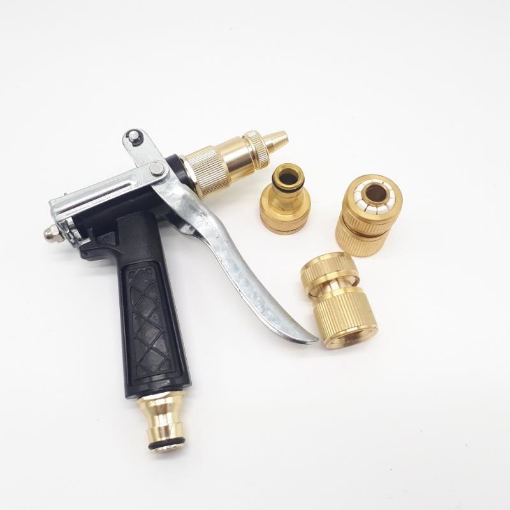 รูปภาพของ Bộ phụ kiện tưới cây, Rửa xe 4 món đồng TAD-4111, Bộ vòi tưới cây bằng đồng 5 trong 1