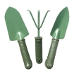 Gambar Bộ dụng cụ làm vườn 3 món thép xanh TXE-3SO, Bộ xẻng 3 món sơn tĩnh điện, Dụng cụ 3 trong 1
