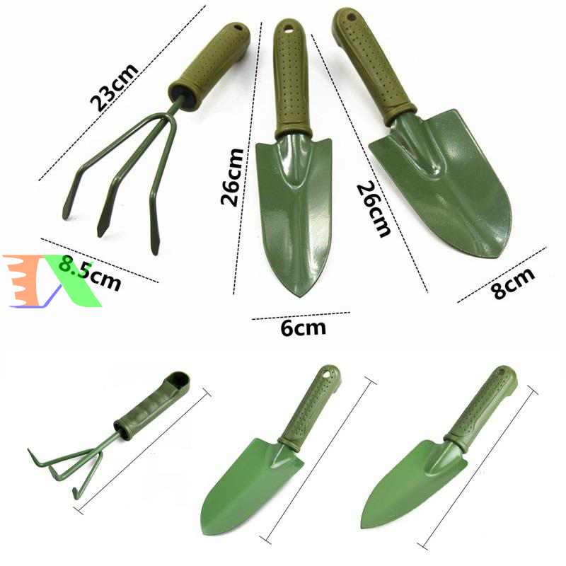 Bộ dụng cụ làm vườn 3 món (tháp xanh)