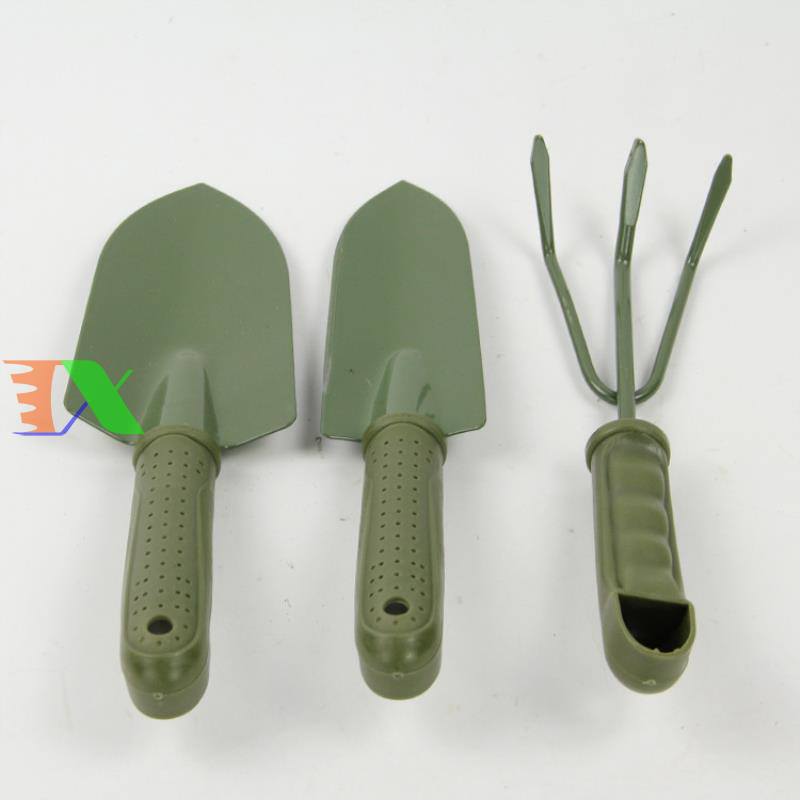 Bộ dụng cụ làm vườn 3 món (thép xanh)