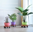 Ảnh của Giá để chậu hoa bằng nhựa TDN-37 cm, Kệ để chậu cây cảnh 4 bánh, Đế chậu cây có bánh xe lăn