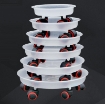 Ảnh của Giá để chậu hoa bằng nhựa TDT-29 cm, Kệ để chậu cây cảnh 4 bánh trong suốt, Đế chậu cây có bánh xe lăn