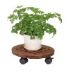 รูปภาพของ Giá để chậu hoa bằng gỗ TDG-35 cm, Kệ để chậu cây cảnh 4 bánh, Đế chậu cây có bánh xe lăn