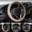 Gambar Bọc vô lăng ô tô BV00, Bọc da tay lái xe hơi cao cấp, Bọc vô lăng xe 4-7 chỗ, Size M 38cm
