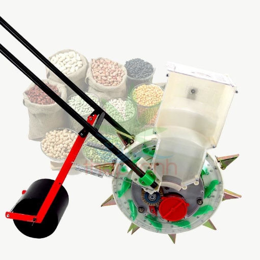 รูปภาพของ Máy gieo hạt tự động 7 răng, Máy gieo hạt 1 hàng bánh lăn rộng 23cm,  Máy gieo đậu phộng, Lạc