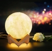 图片 Đèn ngủ mặt trăng ML3D-2016, Đèn mặt trăng 16 màu 20cm, Điều khiển từ xa, Đèn trang trí Moon Light 3D