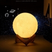图片 Đèn ngủ mặt trăng ML3D-2016, Đèn mặt trăng 16 màu 20cm, Điều khiển từ xa, Đèn trang trí Moon Light 3D