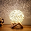 图片 Đèn ngủ cầu mây đơn sắc GO-03, Đèn ngủ, Đèn led trang trí để bàn ấm áp
