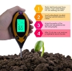 Gambar Máy đo PH điện tử, Dụng cụ đo độ PH đất 4 trong 1, Que thử PH, Độ ẩm, Ánh sáng, Nhiệt độ