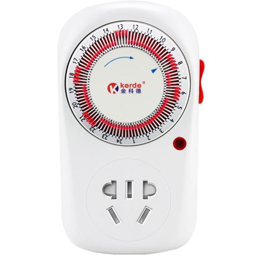 Gambar Ổ cắm điện hẹn giờ cơ Kerde TW-E05, 15 phút, Công tắc hẹn giờ tự động 15 phút, Ổ cắm cơ học