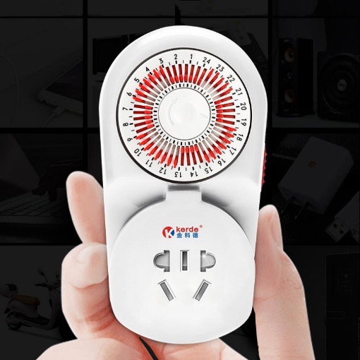 Gambar Ổ cắm điện hẹn giờ cơ Kerde TW-260, 30 phút, Công tắc hẹn giờ tự động 30 phút, Ổ cắm cơ học