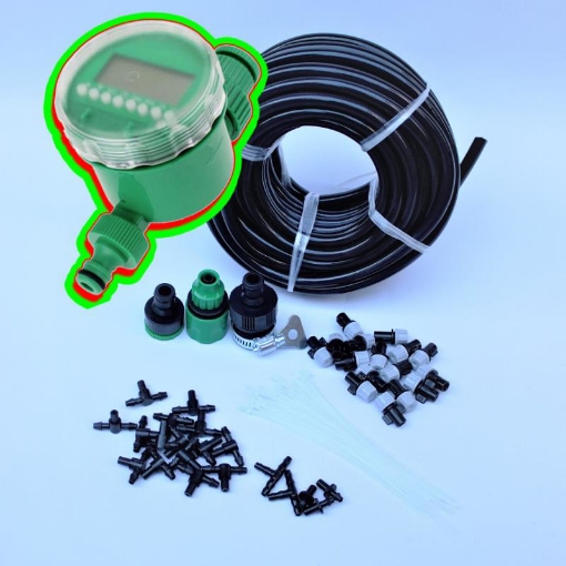 Ảnh của Kit 16 Đầu béc phun sương 8lit + Van tưới hẹn giờ FUJIN TX-DIY-055, Tưới phun sương làm mát, tưới Lan tự lắp DIY