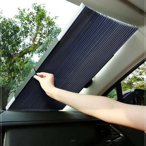 图片 Rèm chắn nắng kính lái ô tô REM- 155x70, Rèm che taplo xe hơi, Tấm che kính chắn gió