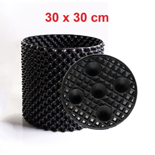 Picture of Chậu trồng cây dùng bầu CLV 30*30 cm kèm đế chậu, Bầu ươm cây cảnh rau hoa có lỗ thoát