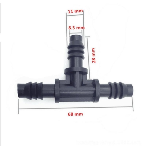 Ảnh của Tê chia cho ống Φ811 912 mm TE812A, T chia 3 cho ống PE, LDPE, HDPE, PVC 8/11 9/12