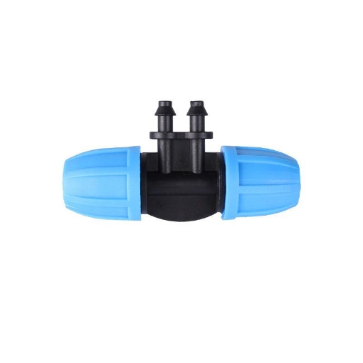 รูปภาพของ Tê chia cho ống Φ811 912 mm ra 2 đầu 4/7 TE812.2.47 Có đai siết, T chia 4 cho ống PE, LDPE, HDPE, PVC 8/11 9/12 ra 4/7