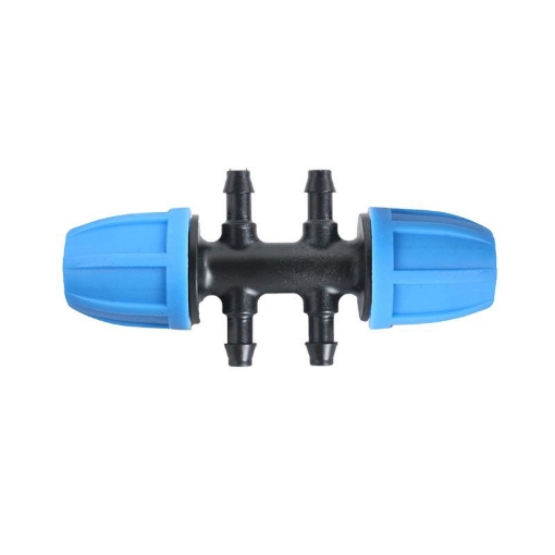 Gambar Chia 6 cho ống Φ811 912 mm ra 4/7 THAP812.4.47 Có đai siết, Thập PE, LDPE, HDPE, PVC 8/11 9/12 ra 4 đầu 4/7