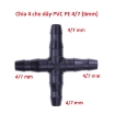 Gambar Chia 4 đầu gân 4/7 6 mm THAP47, Thập Cộng chia 4 cho ống PE, LDPE, HDPE, PVC Φ4/7