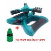 Ảnh của Đầu tưới 3 cánh xoay 360° T3C-CB.200 Kèm nối nhanh 811, Vòi phun 3 cánh 360 độ Chân đế cánh bướm