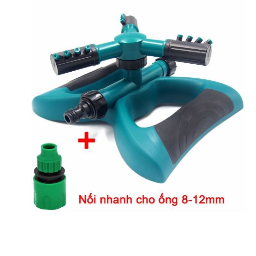 Ảnh của Đầu tưới 3 cánh xoay 360° T3C-CB.200 Kèm nối nhanh 811, Vòi phun 3 cánh 360 độ Chân đế cánh bướm