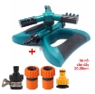 รูปภาพของ Đầu tưới 3 cánh xoay 360° T3C-CB.505 Kèm Bộ nối nhanh 20, Vòi phun Chân đế cánh bướm