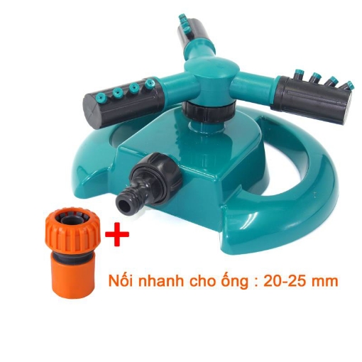 รูปภาพของ Đầu tưới 3 cánh xoay 360° T3C-MT.212 Kèm nối nhanh 20, Vòi phun xoay Chân đế hình mặt trăng