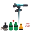 图片 Đầu tưới 3 cánh xoay 360° T3C-CC.523 Kèm bộ nối nhanh 812, Vòi tưới phun mưa 360 độ Có chân cắm