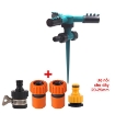 Gambar Đầu tưới 3 cánh xoay 360° T3C-CC.525 Kèm bộ nối nhanh 20, Vòi tưới phun mưa 360 độ Có chân cắm