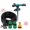 Ảnh của Đầu tưới 3 cánh xoay 360° T3C-CC.626 Kèm bộ nối nhanh, Dây 811, Vòi tưới phun mưa 360 độ Có chân cắm
