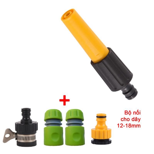 รูปภาพของ Bộ phụ kiện tưới cây, Rửa xe 5 món VPN-5020, Vòi nhựa thằng + Bộ nối nhanh 12-18 mm