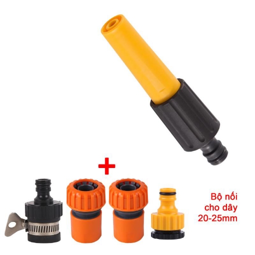 รูปภาพของ Bộ phụ kiện tưới cây, Rửa xe 5 món VOI-N16.526, Vòi nhựa thằng + Bộ nối nhanh 20-25