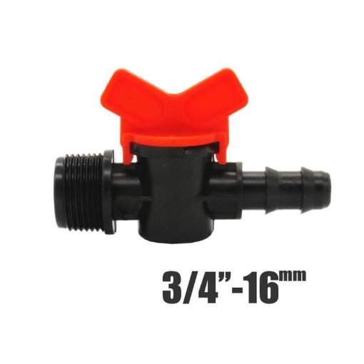 รูปภาพของ Khởi thủy Van khóa TM-16C Ren 27 ra ống Φ16 mm, Van khóa dây PE LDPE HDPE PVC 3/4"-16 mm