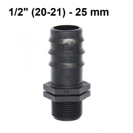 รูปภาพของ Khởi thủy TKR-1225 Ren 21 ra ống Φ25 mm, Khởi thủy cho dây PVC PE HDPE LDPE