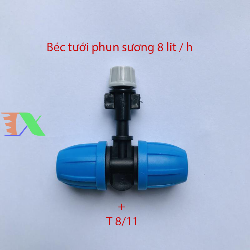 Đầu tưới phun sương, béc phun sương (8l/h) + nối 4/7