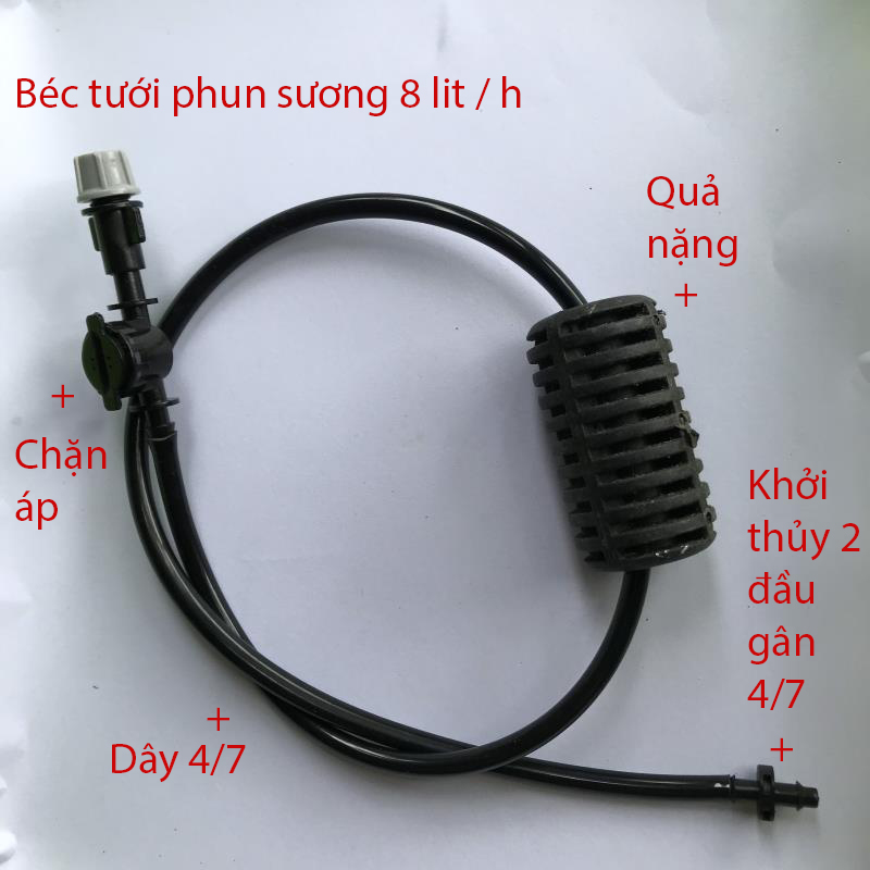 Tưới treo 1 Đầu tưới phun sương 8L/h, gân 4/7 [+6,700đ]
