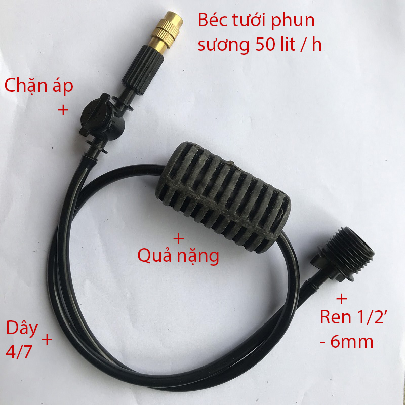 Tưới treo 1 Đầu tưới phun sương 50L/h, ren 21 [+7,600đ]