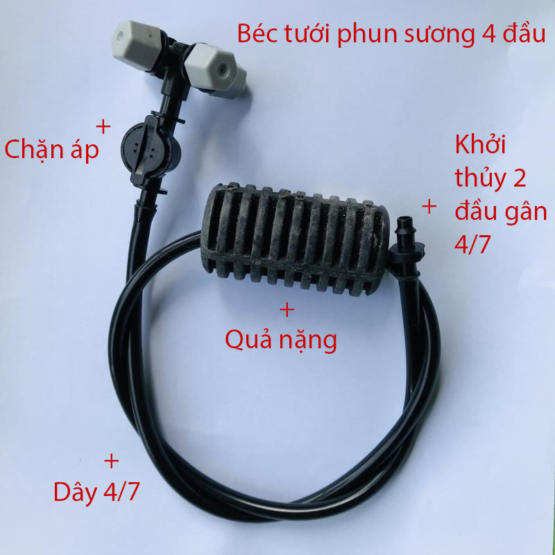 Tưới treo phun sương 4 đầu (30lit / h), gân 4/7 [+6,700đ]