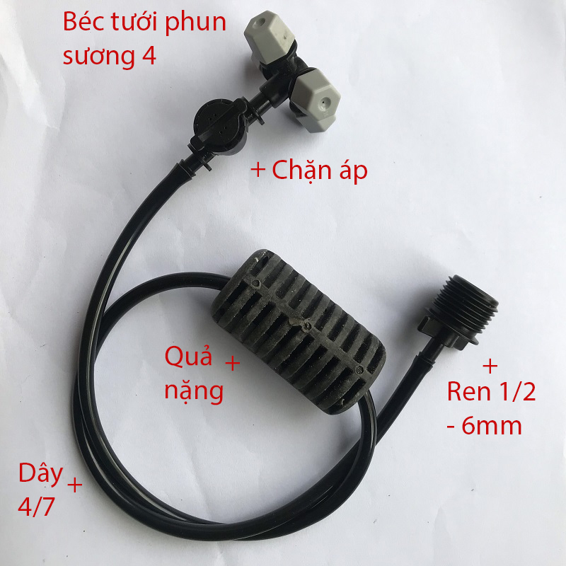 Tưới treo phun sương 4 đầu (30lit / h), ren 1/2 [+7,600đ]