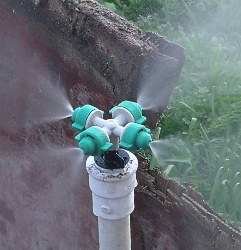 Gambar Béc tưới phun sương 4 đầu MT-3088C 32lit / h, Đầu phun sương Kèm phụ kiện, Tưới cây làm mát