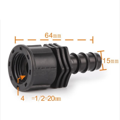 Picture of Khởi thủy TKR-1216T Ren trong 21 ra ống Φ16 mm, Khởi thủy cho dây PVC PE HDPE LDPE