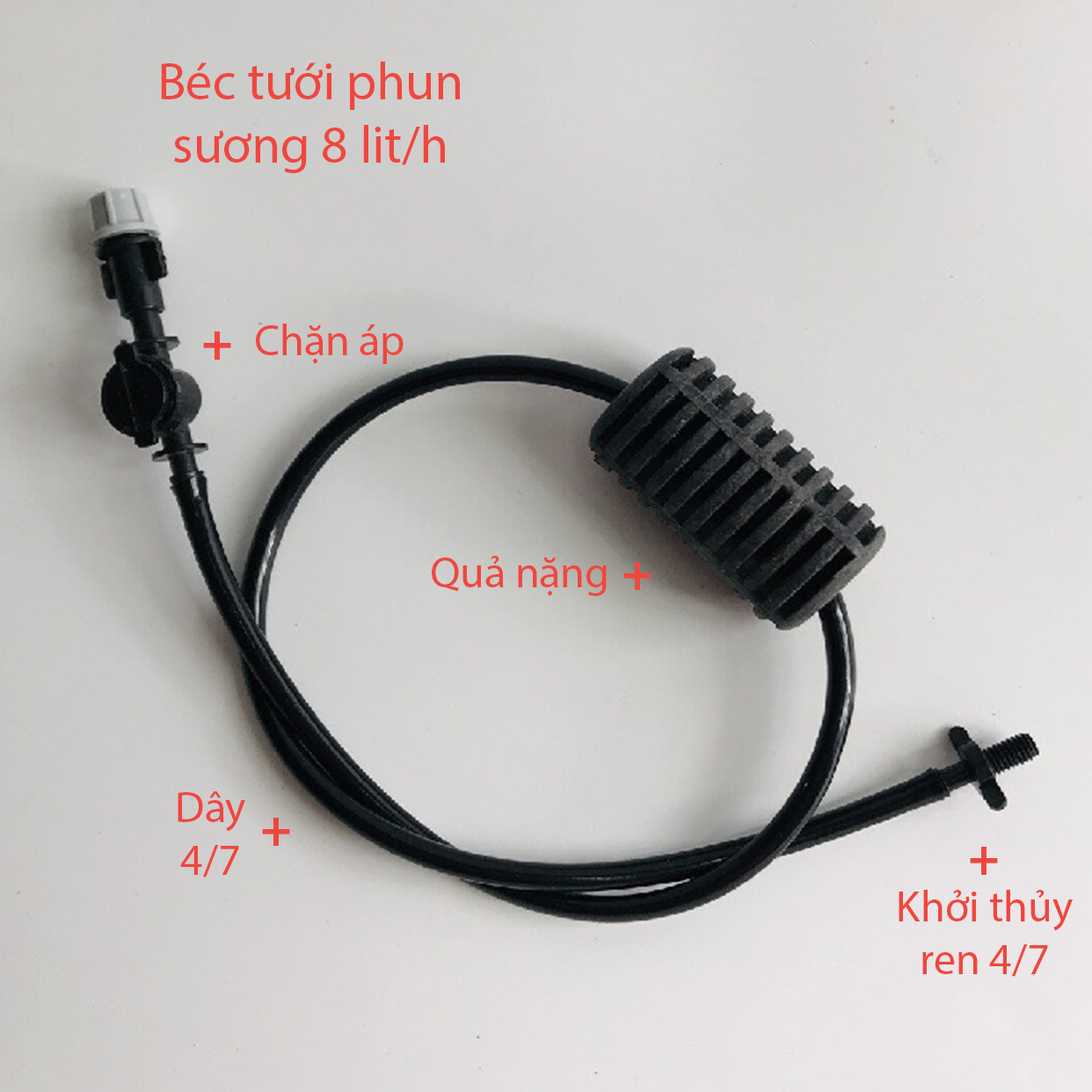 Tưới treo 1 Đầu tưới phun sương 8L/h, ren 4/7 [+6,700đ]