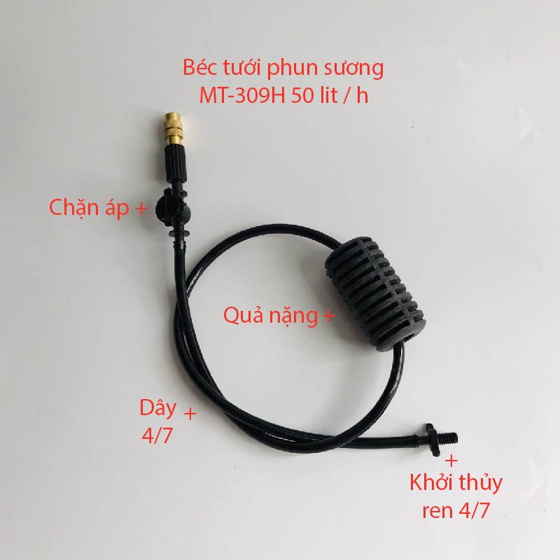 Tưới treo 1 Đầu tưới phun sương 50L/h, ren 4/7 [+6,700đ]